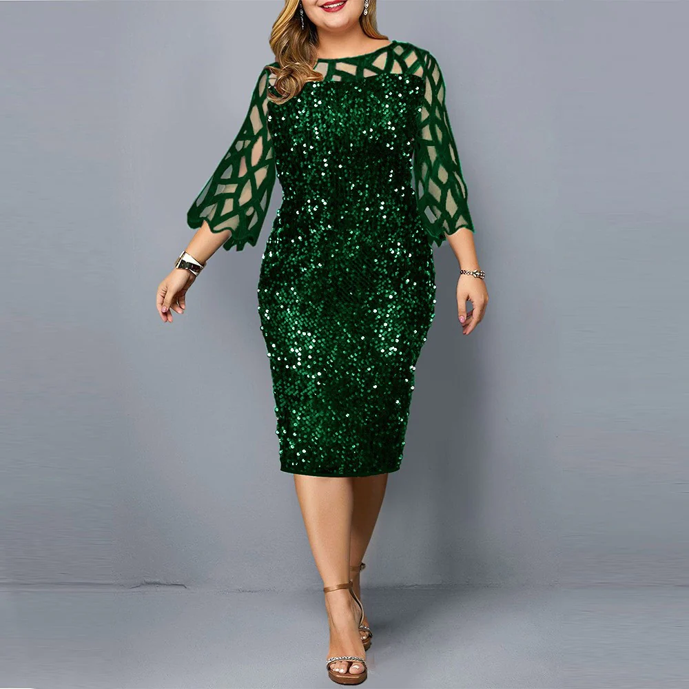 Robe verte brillante