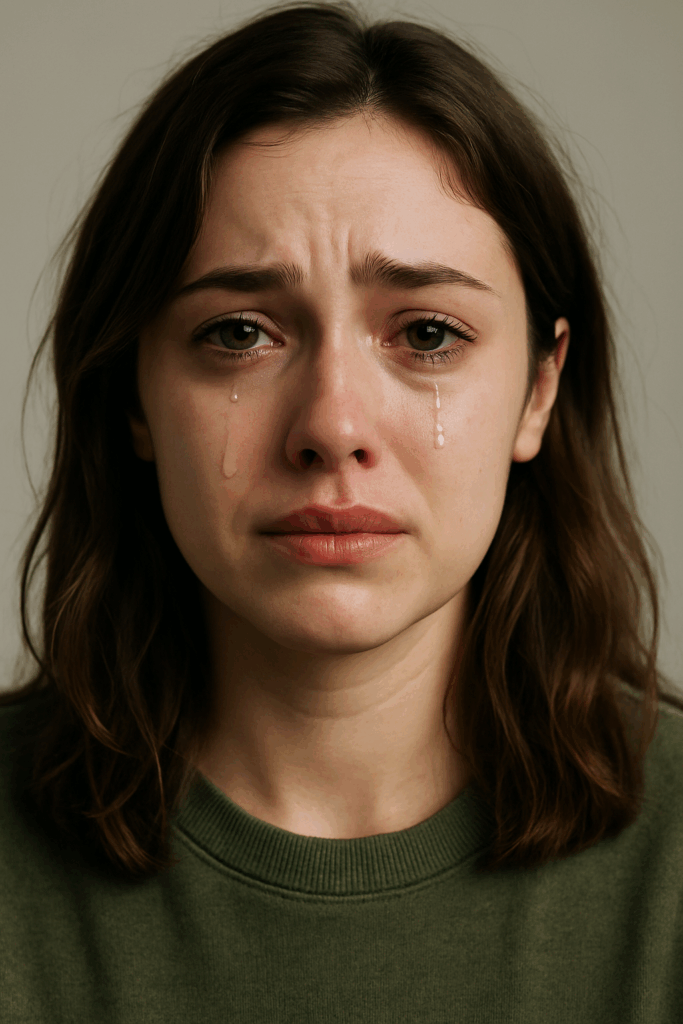 HOOIKOORTS VROUW MET TRANEN